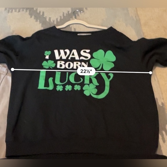 Was Born Lucky extra large sweater by Wound Up. - Picture 6 of 6